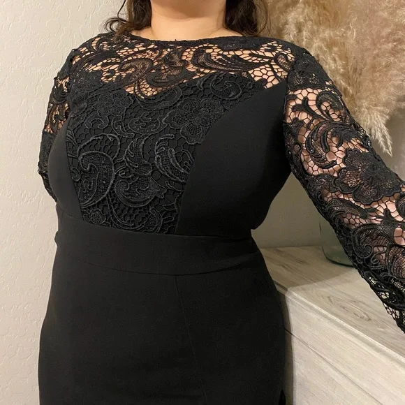 Eva Mendes NY&Co Black Lace Dress